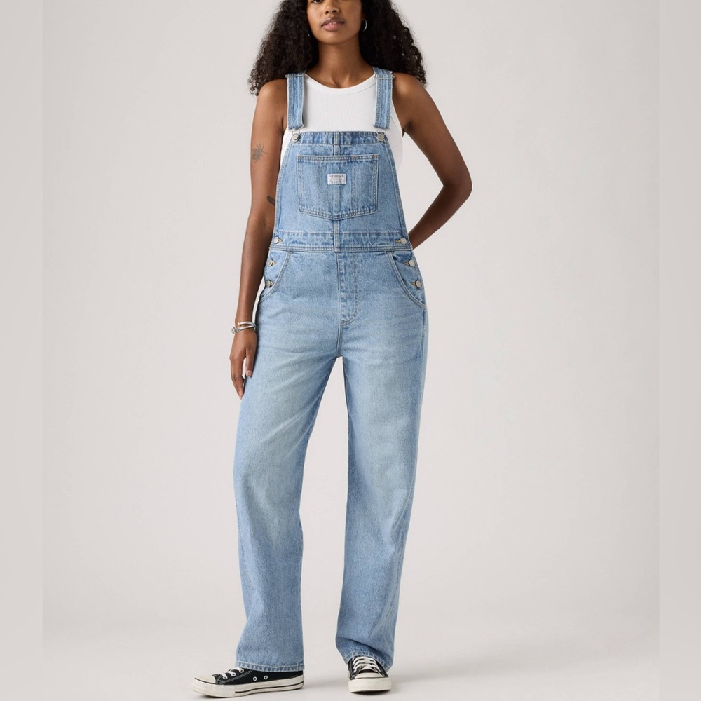 Levi's Women's Sky Blue Denim Overalls